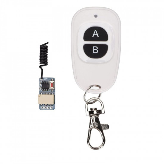 Relais sans Fil RF 315Mhz avec télécommande deux boutons AB ( pour alimentation Robisan ) 