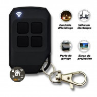 Télécommande colorée à 4 boutons D4 433,92 MHz Pour recepteur garage RF vauxtec Rouge