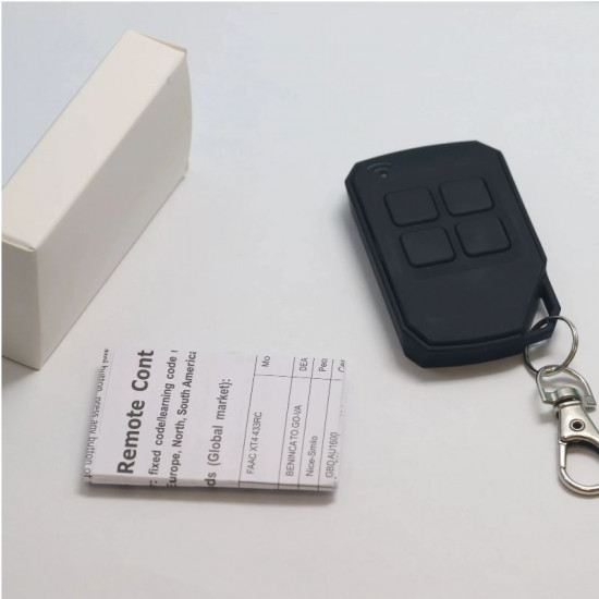 Télécommande colorée à 4 boutons D4 433,92 MHz Pour recepteur garage RF vauxtec Noir