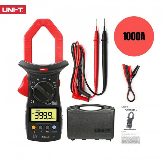 Pince multimètre numérique portable UNI-T UT205, plage automatique/manuelle, AC/DC Pince multimètre numérique portable UNI-T UT205, plage automatique/manuelle, AC/DC