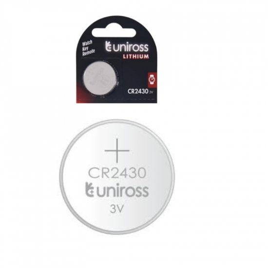 Piles Lithium 3V uniross CR2430 