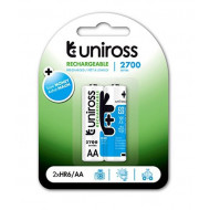 PILE  RECHARGEABLE HR6 X2 AA 2700AH UNIROSS  Un2aa2700 PILE  RECHARGEABLE HR6 X2 AA 2700AH UNIROSS  Un2aa2700