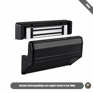 Ventouse électromagnétique avec support enrobé en noir 280kg