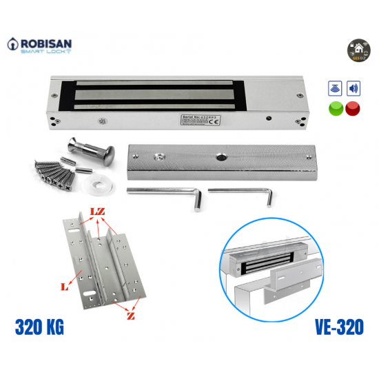 Ventouse éléctromagnétique Avec support L/Z 320Kg ROBISAN VE-320 