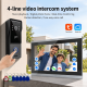 Sonnette videophone Tuya avec moniteur10" intelligent et contrôle d'accès aux portes HM5 AHD10 avec option NVR et carte Mifare