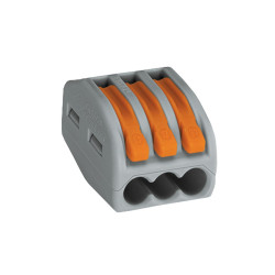 Borne de connexion rapide WAGO pour fils électrique 3 entrées Borne de connexion rapide WAGO pour fils électrique 3 entrées