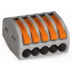 Borne de connexion rapide WAGO pour fils électrique 5 entrées Borne de connexion rapide WAGO pour fils électrique 5 entrées