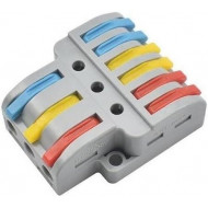 Répartiteur  de fils électrique connecteur rapide 3 entrés 6 sorties WAGO: LT-633 Répartiteur  de fils électrique connecteur rapide 3 entrés 6 sorties WAGO: LT-633