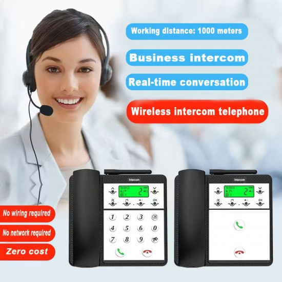 Téléavertisseur sans fil longue Distance 1000M téléphone, émetteur et récepteur vocal, interphone Téléavertisseur sans fil longue Distance 1000M téléphone, émetteur et récepteur vocal, interphone
