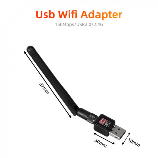 Antenne WiFi USB  2.4GHz  RTL8188 pour PC et DVR