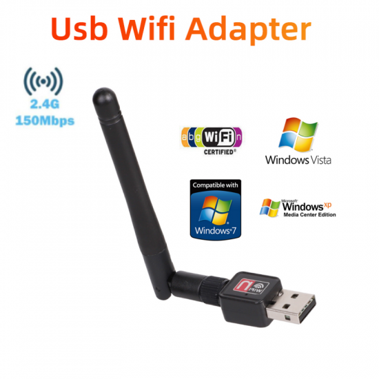 Antenne WiFi USB  2.4GHz  RTL8188 pour PC et DVR