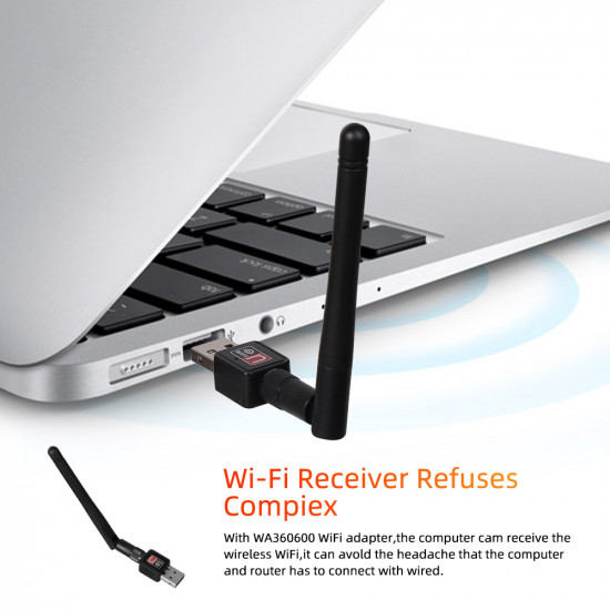 Antenne WiFi USB  2.4GHz  RTL8188 pour PC et DVR