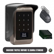 Clavier de contrôle d'accès tactile Mifare 13.56Mhz Robisan X5-crypté avec couvercle et 10TAG Clavier de contrôle d'accès tactile Mifare 13.56Mhz Robisan X5-crypté avec couvercle et 10TAG