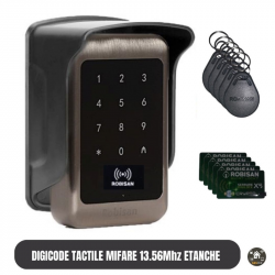 Clavier de contrôle d'accès tactile Mifare 13.56Mhz Robisan X5-crypté avec couvercle et 10TAG Clavier de contrôle d'accès tactile Mifare 13.56Mhz Robisan X5-crypté avec couvercle et 10TAG