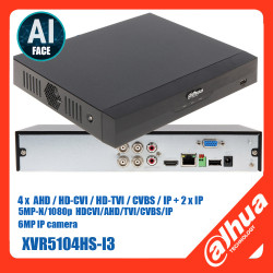 ENREGISTREUR VIDEO DVR (XVR) DAHUA 4 CANAUX INTELLIGENT (XVR5104HS-I3) ENREGISTREUR VIDEO DVR (XVR) DAHUA 4 CANAUX INTELLIGENT (XVR5104HS-I3)