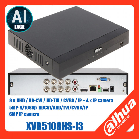 ENREGISTREUR VIDEO DVR (XVR) DAHUA 8 CANAUX INTELLIGENT (XVR5108HS-I3)