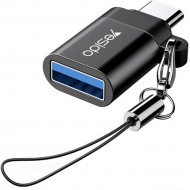 Adapteur convertisseur Yesido GS06 OTG vers Type-C 3.0 Transmission de données ultra rapide - Noir Adapteur convertisseur Yesido GS06 OTG vers Type-C 3.0 Transmission de données ultra rapide - Noir