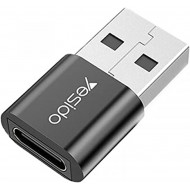 Adaptateur convertisseur Yesido GS09 Type-C vers USB - Noir Adaptateur convertisseur Yesido GS09 Type-C vers USB - Noir