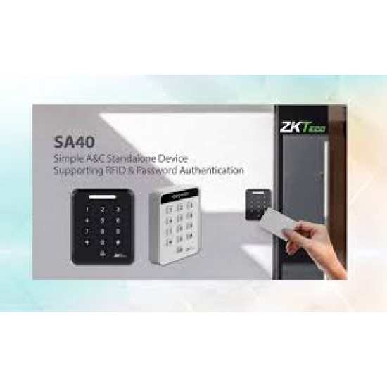 Système de contrôle d'accès autonome simple ZKTeco avec mot de passe et carte à puce - SA40E
